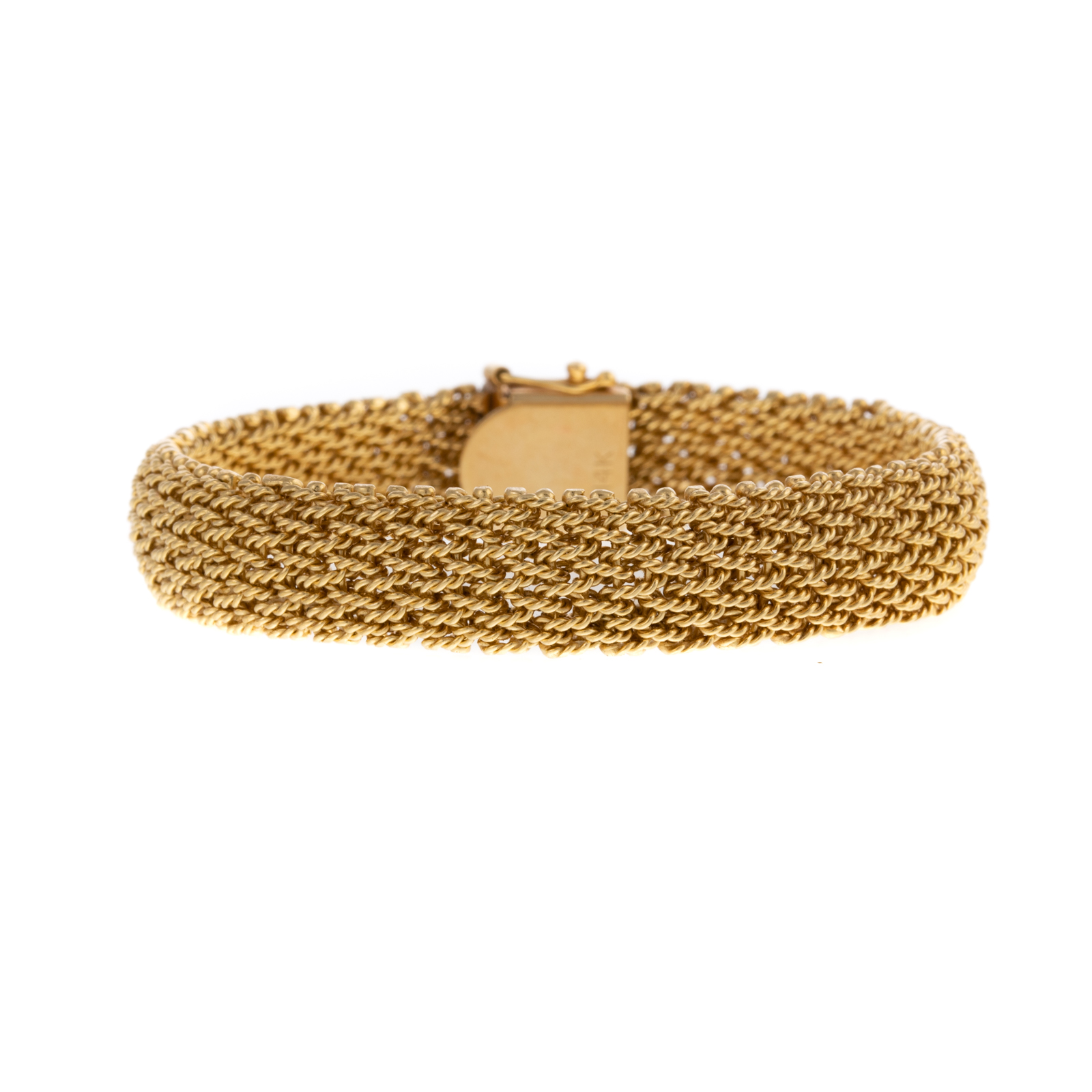 Appraisal: A K FLEXIBLE MESH BRACELET IN K K yellow gold