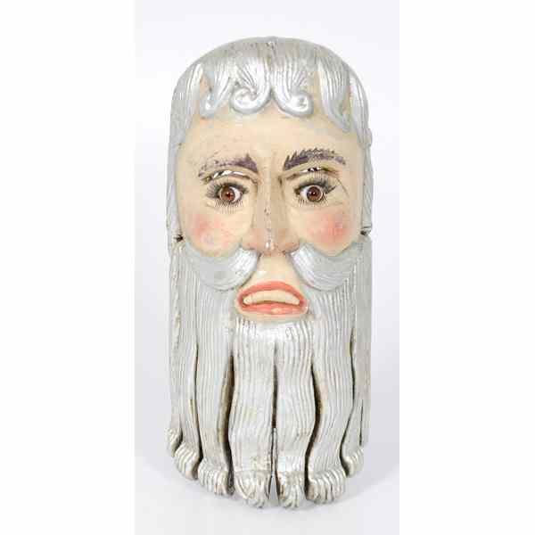 Appraisal: Folk Art Mask of Father Time Probably Greek or Mexican