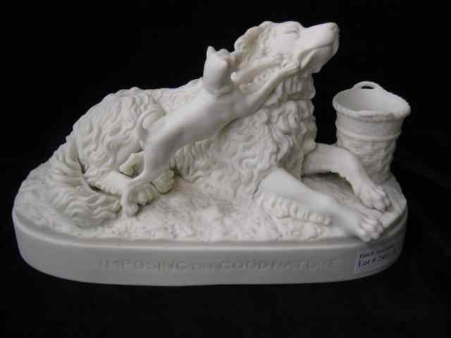 Appraisal: Victorian Bisque Figurine of Dogs ''Imposing on Good Nature'' ''