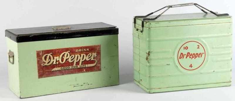 Appraisal: Lot of Dr Pepper Coolers Circa s These picnic coolers