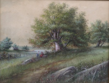 Appraisal: B Frank Holl American th th Century Landscape with a