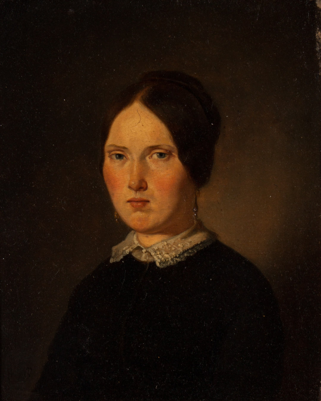 Appraisal: American School th c Portrait of a Lady oil Oil