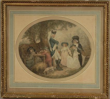 Appraisal: After George Morland British - Saint James Park Hand-colored stipple