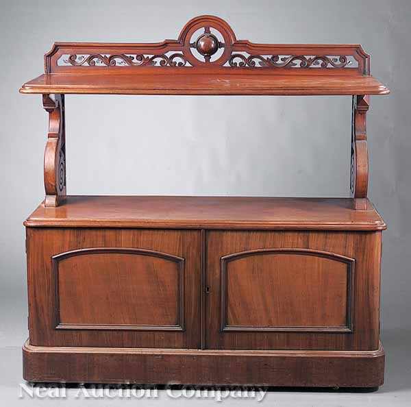 Appraisal: A William IV Mahogany Server c the reticulated gallery above