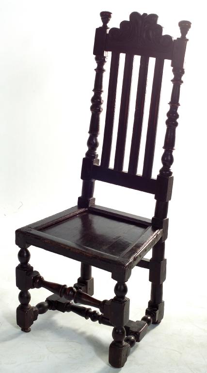 Appraisal: OAK HIGH-BACK CHAIR LATE th EARLY th CENTURY AND LATER