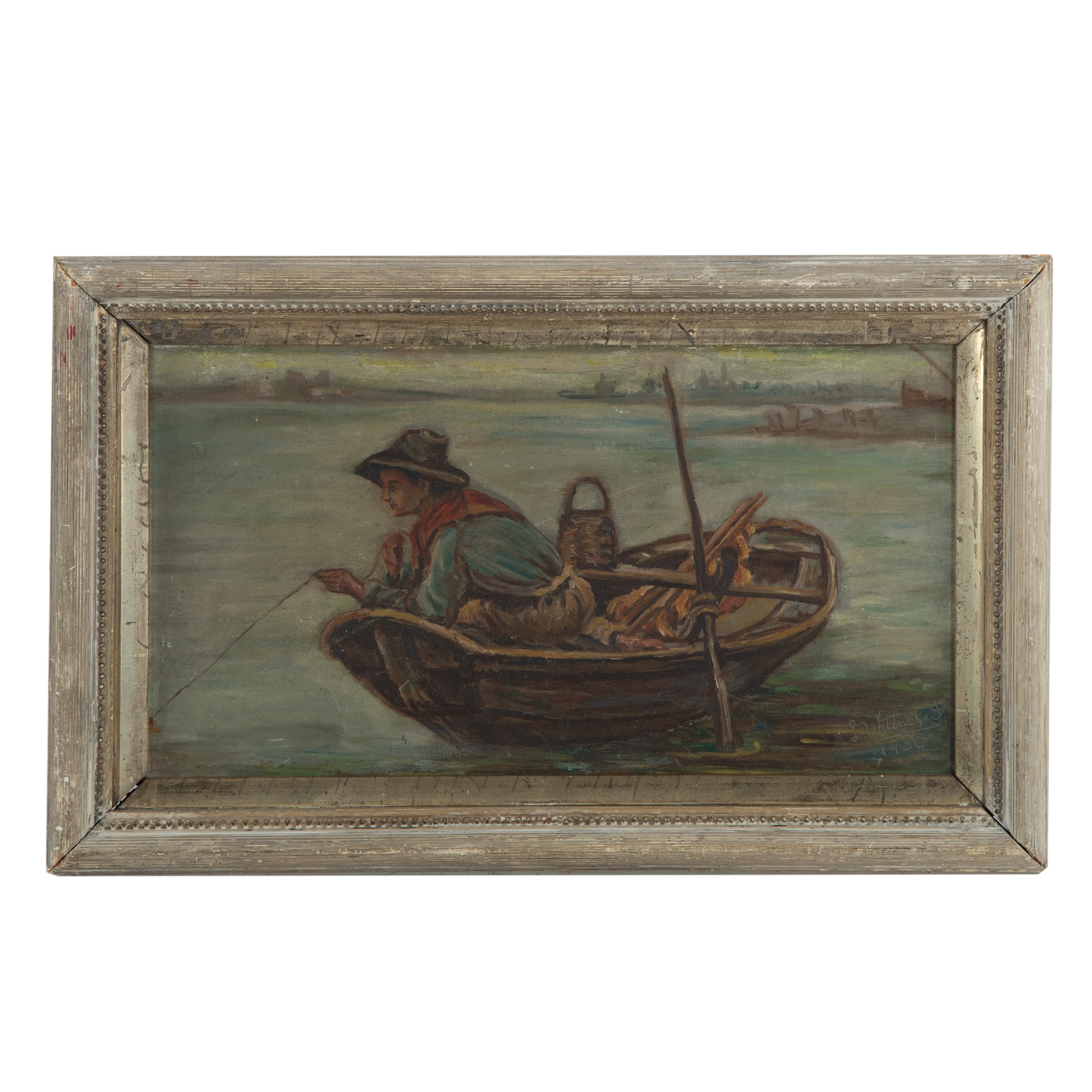 Appraisal: L WITTNEBERT FISHERMAN OIL th century Oil on board signed