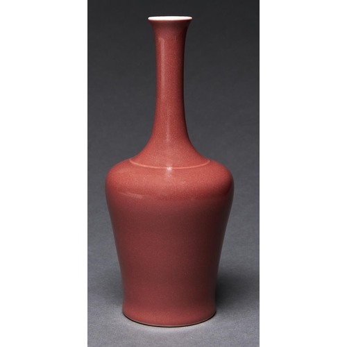 Appraisal: A Chinese liver red monochrome glazed vase cm h Kangxi