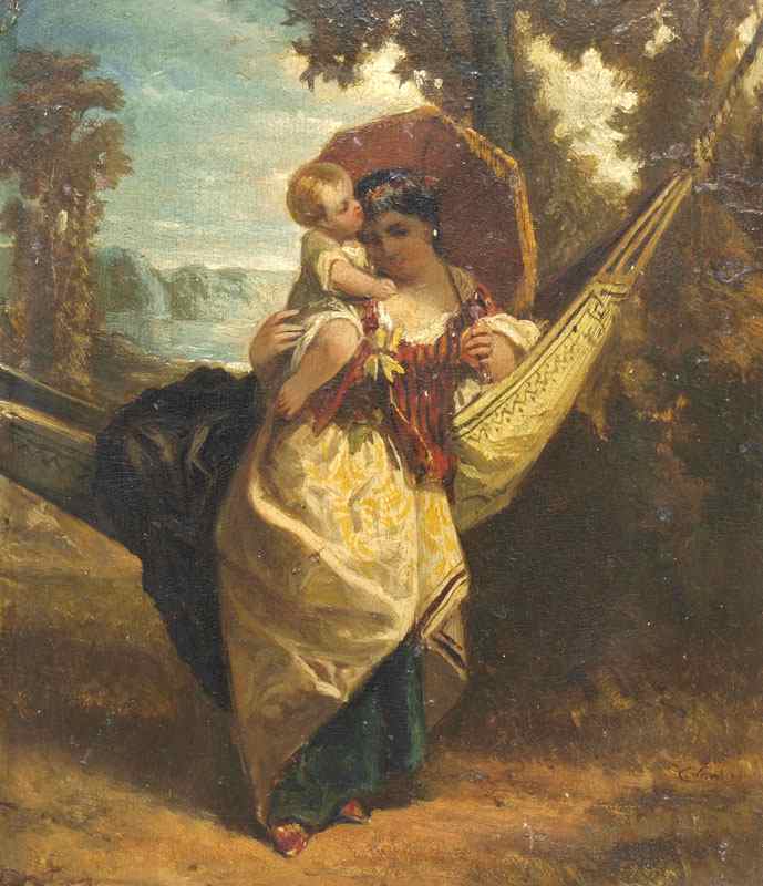 Appraisal: WAUTERS Charles Augustin Belgian - Italian Mother and Child in