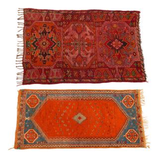 Appraisal: Moroccan carpets Moroccan carpets Mid th c approx ' x