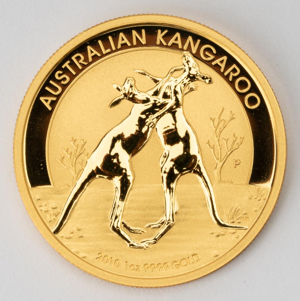 Appraisal: OZ GOLD AUSTRALIAN KANGAROO COIN Troy ounce in plastic case