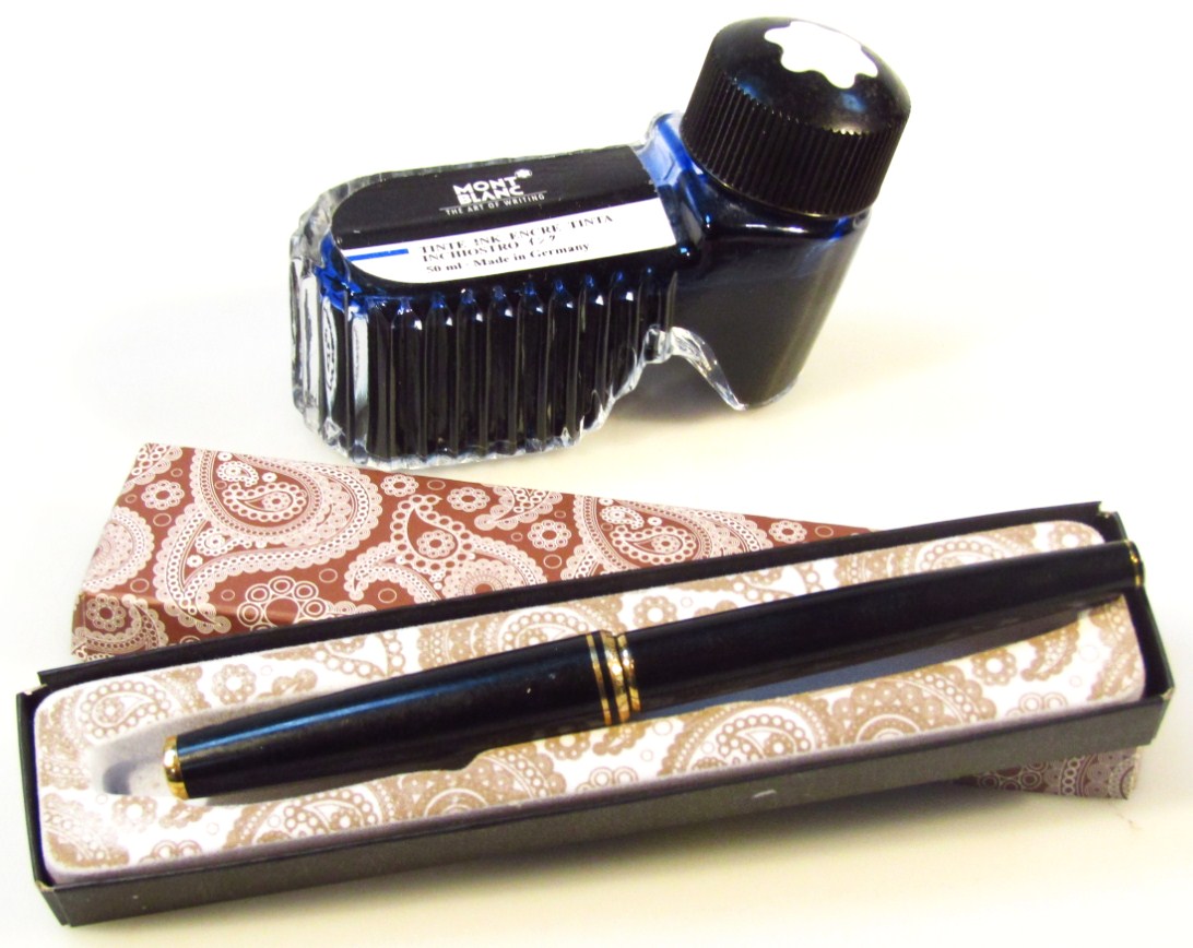 Appraisal: A Mont Blanc Classic fountain pen with partial enclosed K