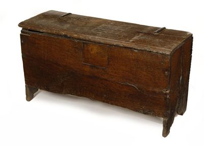 Appraisal: A th century and later planked oak chest x inches