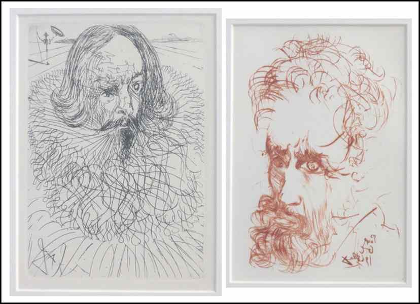 Appraisal: AFTER SALVADOR DALI TWO COLLECTOR'S GUILD PRINTS Shakespeare Michelangelo Each