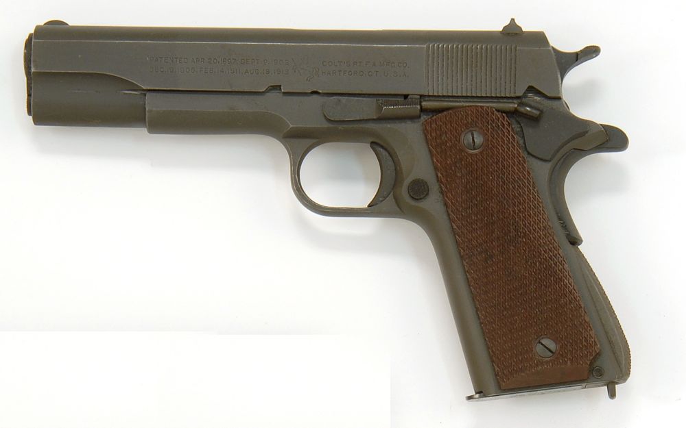 Appraisal: U S A SEMIAUTOMATIC PISTOL cal Serial Hard plastic grips