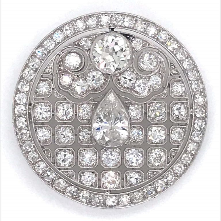 Appraisal: Ct Art Deco Diamond Pin Ct Art Deco Diamond Pin