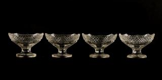 Appraisal: Cut Crystal Sweetmeat Dishes Early th C A matched set