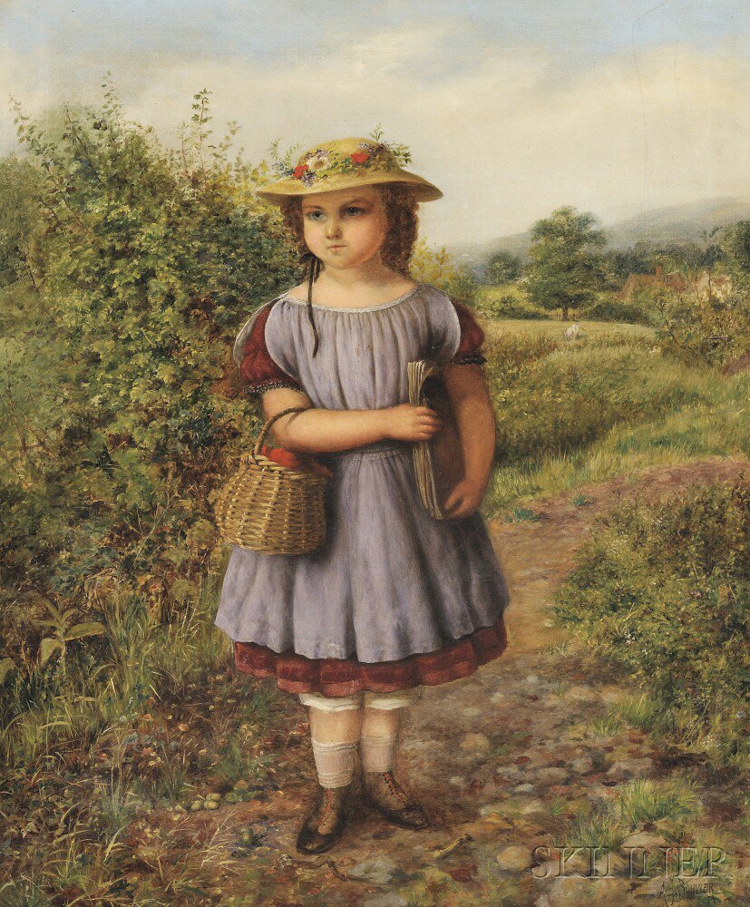 Appraisal: Augustus Jules Bouvier British - Off to School Signed A