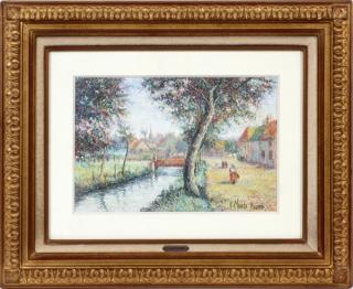 Appraisal: HUGHES CLAUDE PISSARRO PASTEL ON PAPER HUGHES CLAUDE PISSARRO FRENCH