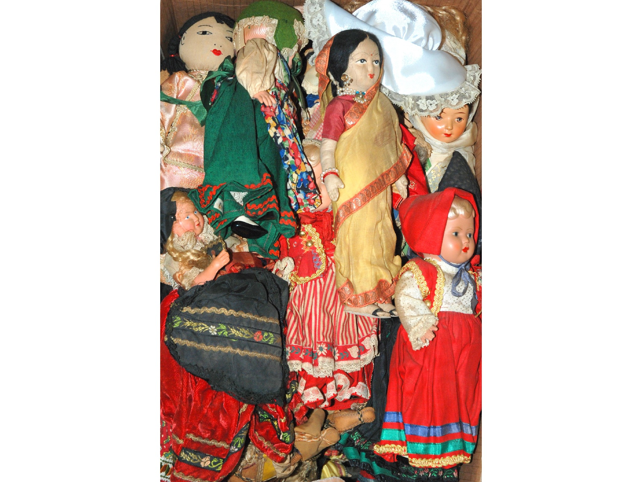 Appraisal: A large collection of tourist dolls all in national costume