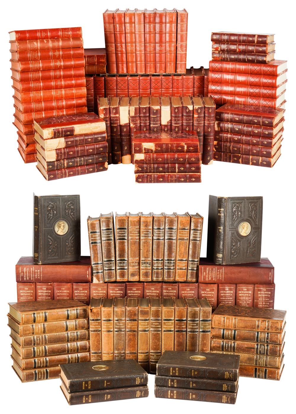 Appraisal: LARGE COLLECTION OF LEATHER-BOUND SETS OF BOOKSvarious authors titles and