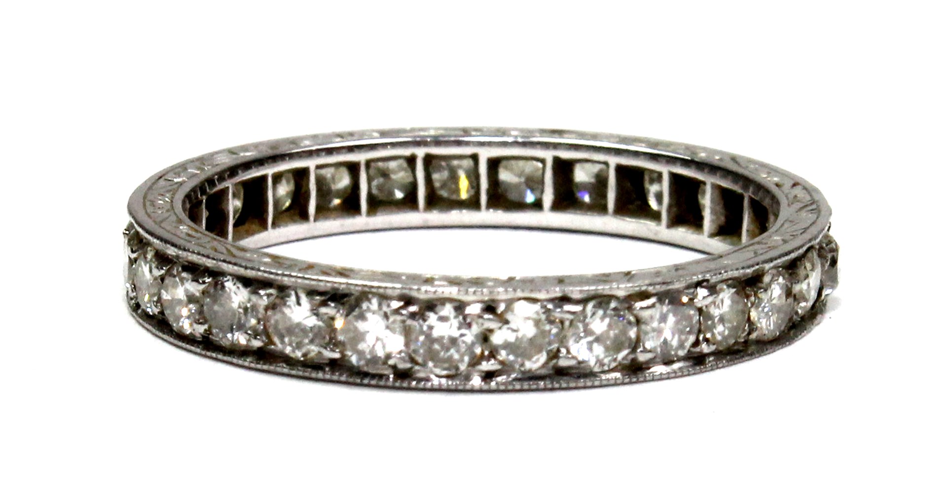 Appraisal: A diamond set full eternity ring mounted with circular cut