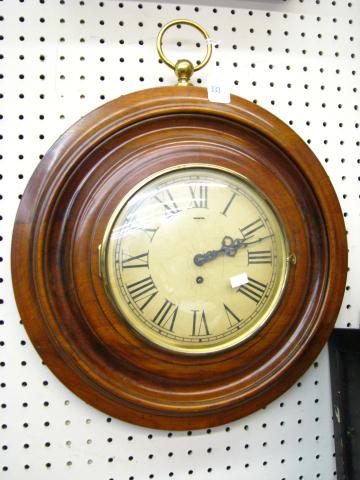 Appraisal: Round Vintage German Wall Clock with cherry case in diameter