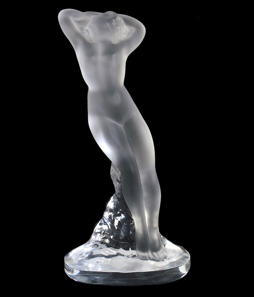 Appraisal: Lalique Crystal Figurine 'Arms Up' Dancer Frosted figure of woman