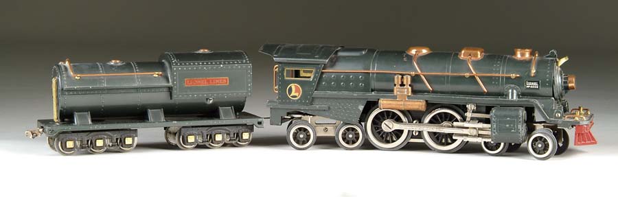 Appraisal: LIONEL E LOCOMOTIVE AND TENDER This locomotive is very desirable