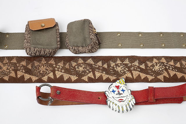 Appraisal: A collection of designer belts including three examples by Alexander