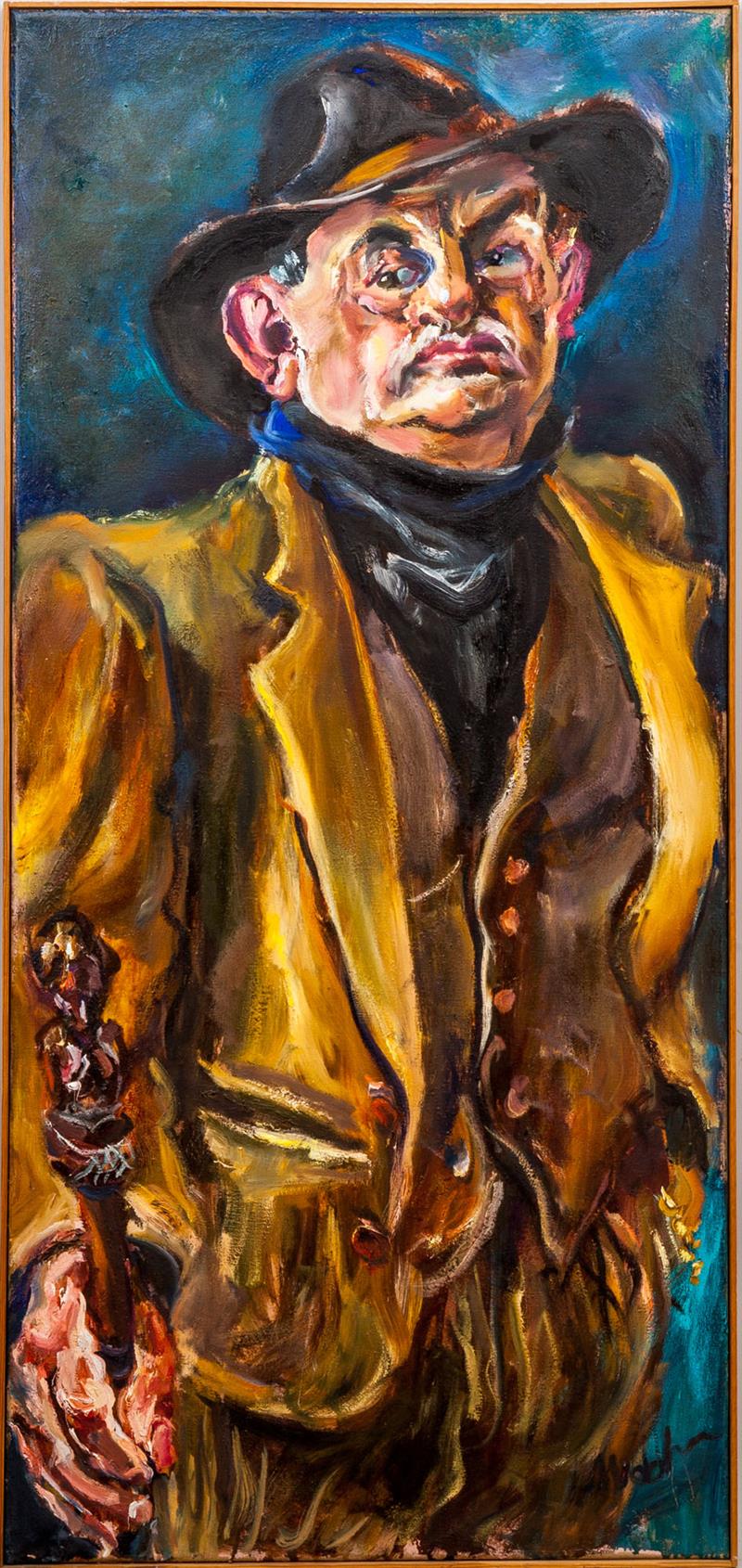 Appraisal: Raoul Middleman b Self Portrait Oil on canvas signed 'Middleman'