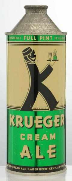 Appraisal: Krueger Cream Ale Pint Cone Top Beer Can - A