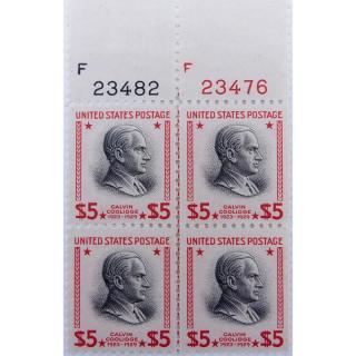 Appraisal: - Block of Four Calvin Coolidge U S Postage Stamps