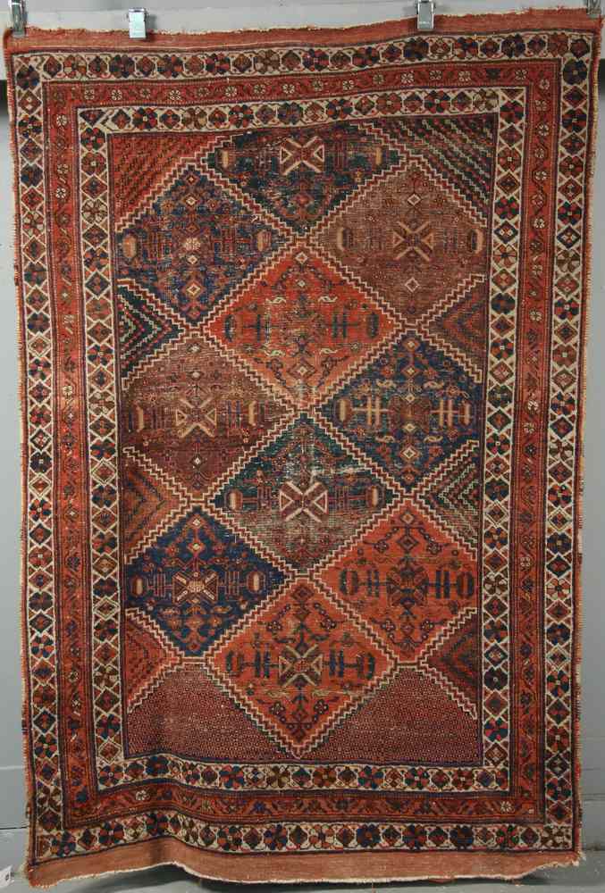 Appraisal: AREA RUG - ' X ' - Antique Caucasian area