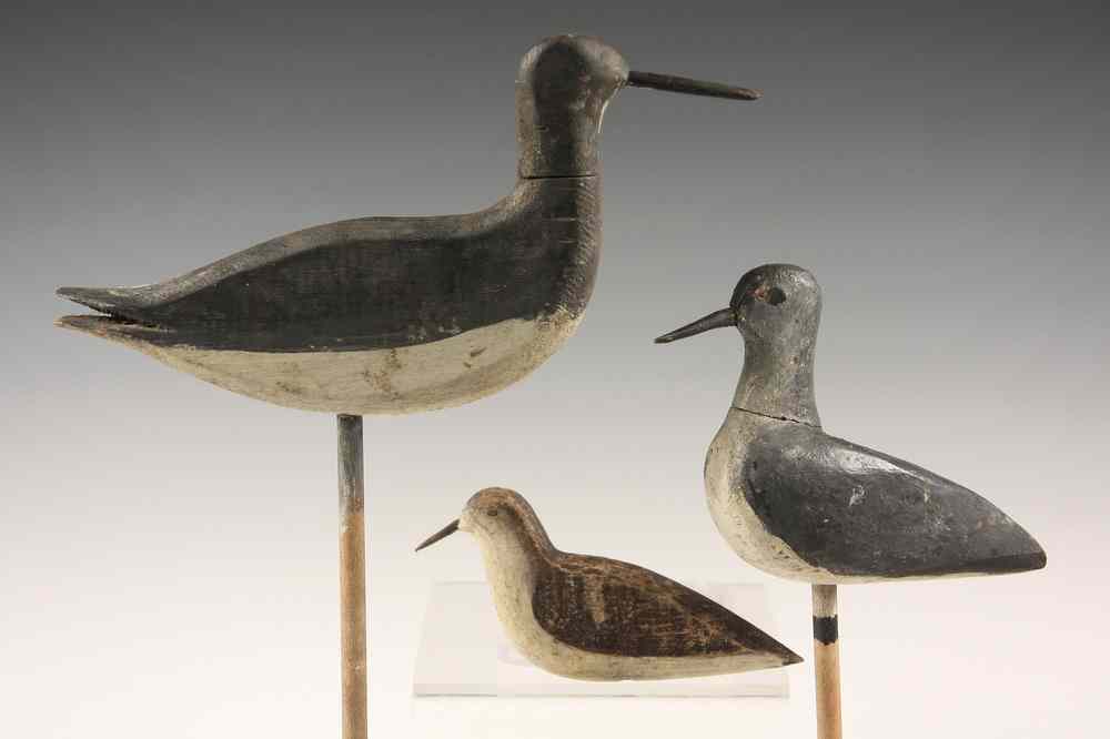 Appraisal: SHOREBIRD DECOYS - Three ca Plover Decoys from the Doubleday