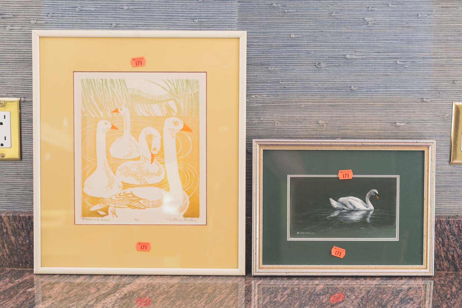 Appraisal: Four framed bird prints