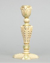 Appraisal: Wedgwood Etruria Queensware Candlestick A cherubic single candlestick with pale