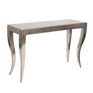 Appraisal: A Silver Leaf Console Table with Cabriole Legs ST CENTURY