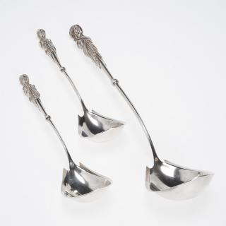 Appraisal: Set American Classical coin serving spoons Set American Classical coin