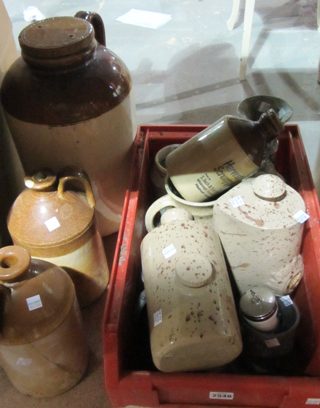 Appraisal: A quantity of pottery vases and pewter tankards and sundry