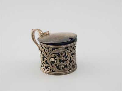 Appraisal: A Victorian pierced silver mustard pot by Edward Edward junior