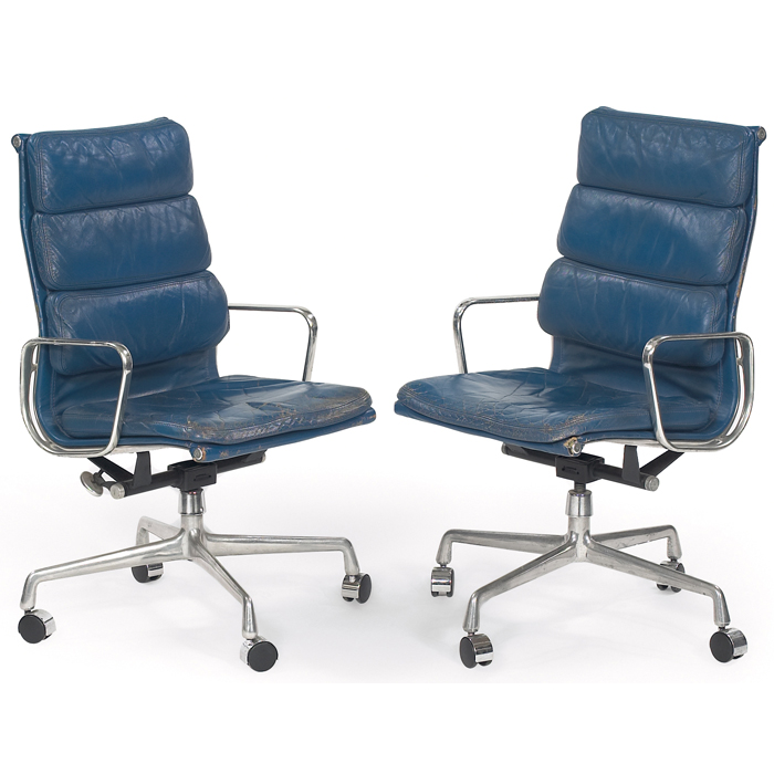 Appraisal: Charles and Ray Eames Soft Pad Executive chairs by Herman