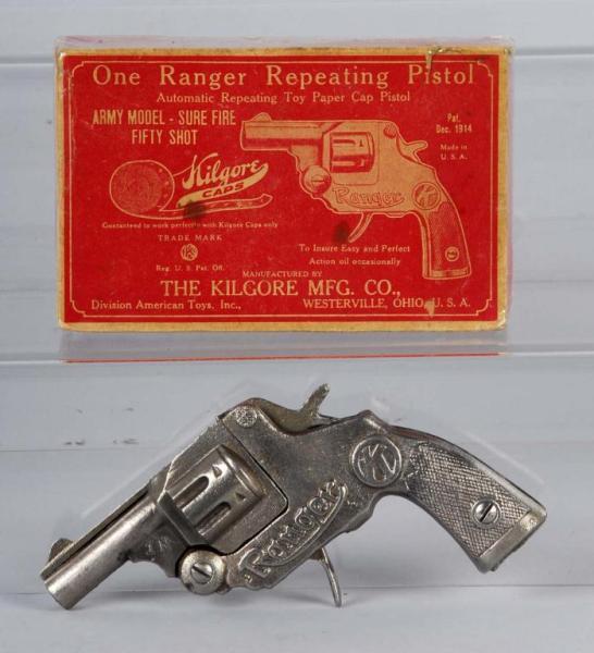 Appraisal: Cast Iron Kilgore Ranger Cap Gun Description Red Handle Includes