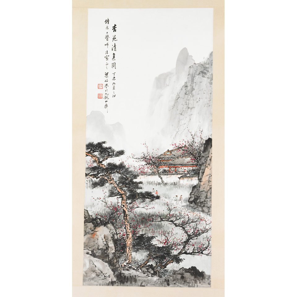 Appraisal: Chinese School TWO PAINTINGS Ink and colour on paper The