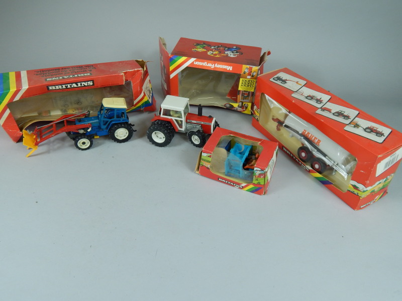 Appraisal: Various Britains farm vehicles to include a Bauer vacuum tanker