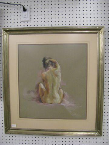 Appraisal: Betty Tenhundfeld Pastel of a Nude seated signed