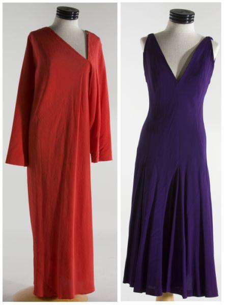 Appraisal: Two Vintage Halston Dresses the first a classic Halston design