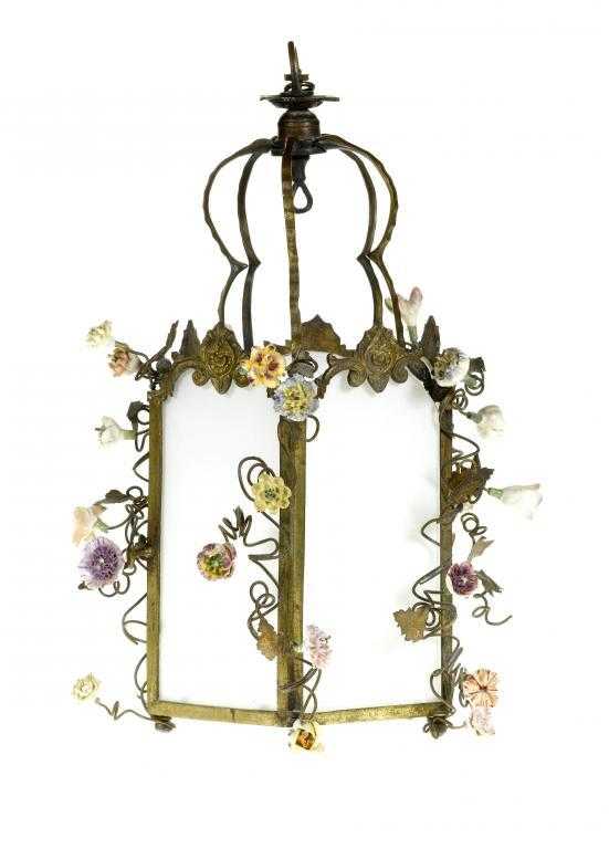 Appraisal: A FRENCH GILT BRASS HALL LANTERN in Louis XV style