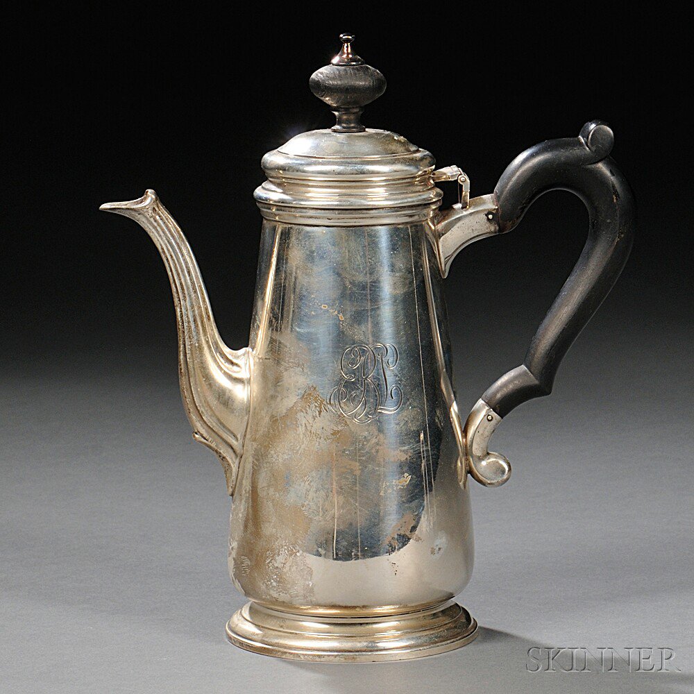 Appraisal: Tiffany Co Sterling Silver Coffeepot New York - monogrammed with