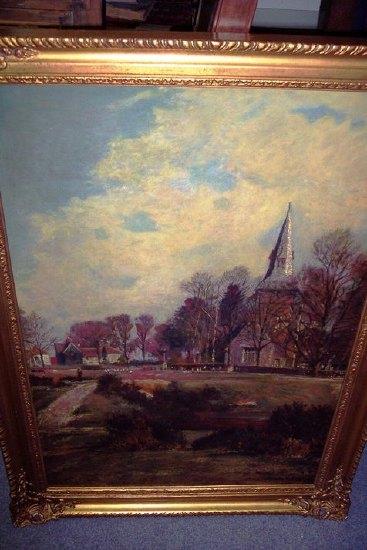 Appraisal: John William Buxton Knight Village Green with Church Beyond signed