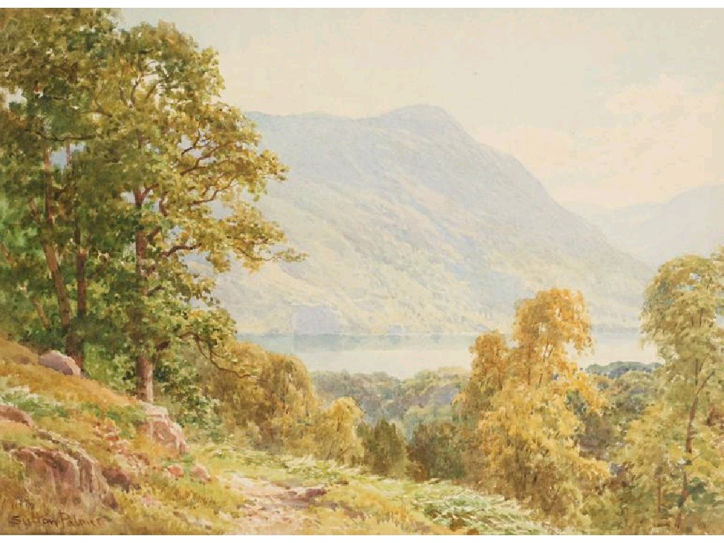 Appraisal: SUTTON PALMER Ullswater signed watercolour x Provenance The Palser Gallery